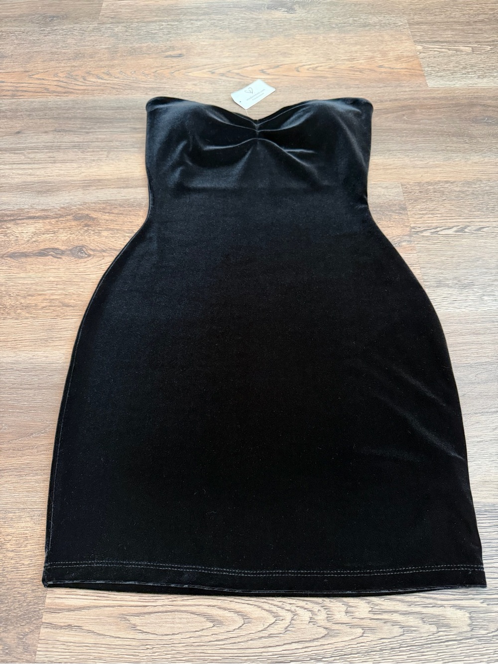 Windsor Black Velvet Strapless Sweetheart Bodycon Mini Dress Size Medium NWT - Picture 3 of 10